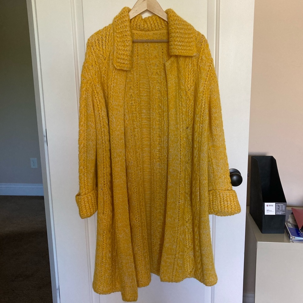 Vintage Handmade Yellow Knit Sweater